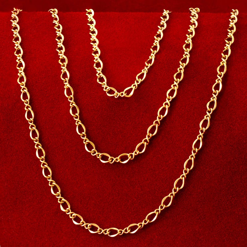 LIFETIME JEWELRY 2.5mm Italian Figaro Chain Necklace 24k Real Gold Plated (20) - Image 3